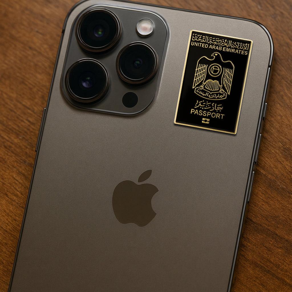 UAE Passport Metal Sticker With 3M Sticky Backing - StickyPins