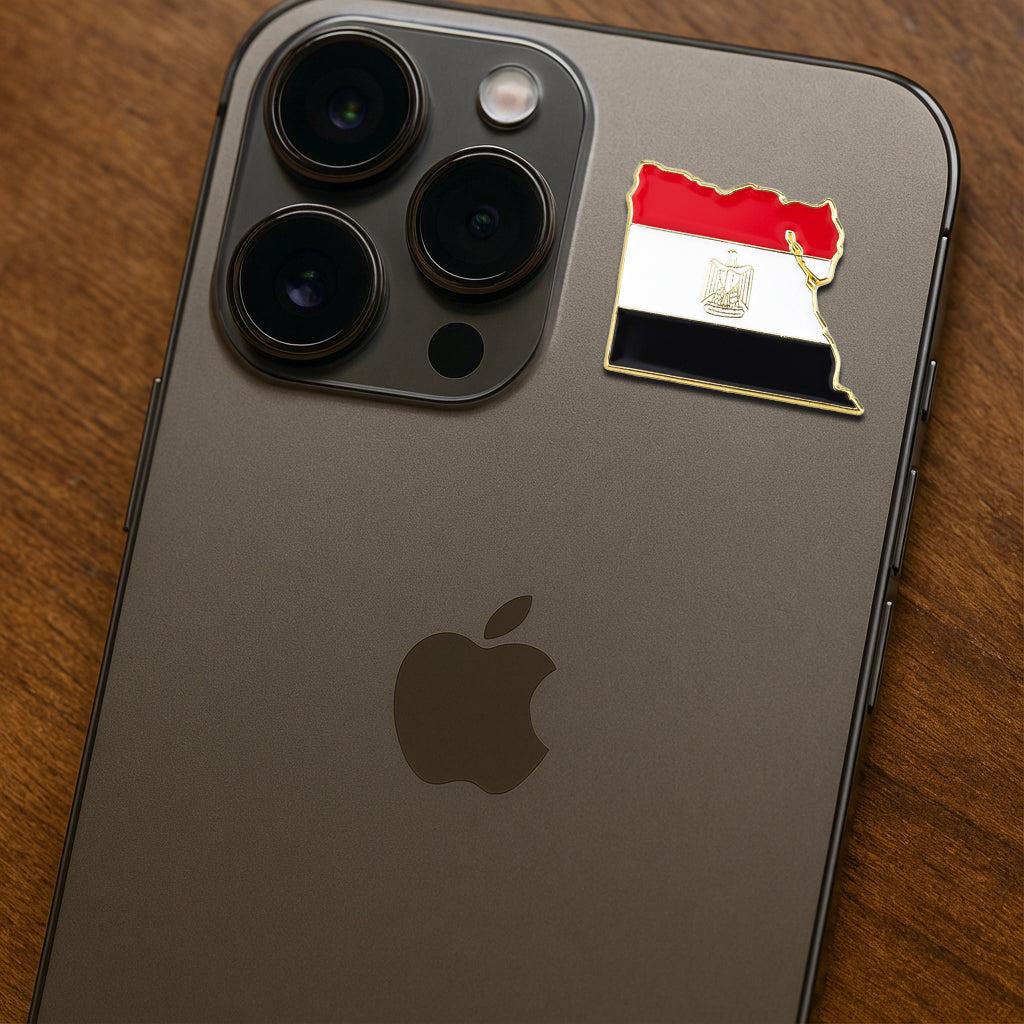 Egypt Map Flag Metal Sticker With 3M Sticky Backing - StickyPins