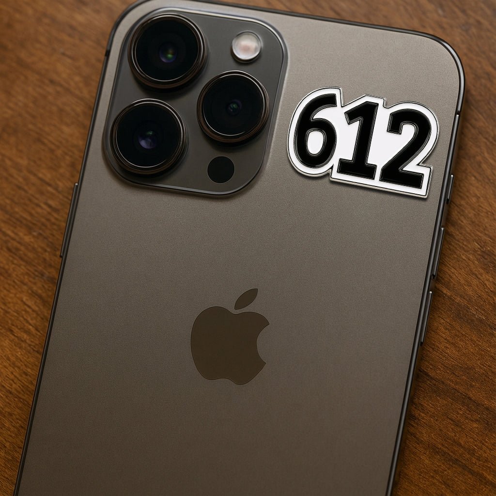 Saudi 612 Metal Phone Sticker Tribal Code With 3M Sticky Backing - StickyPins