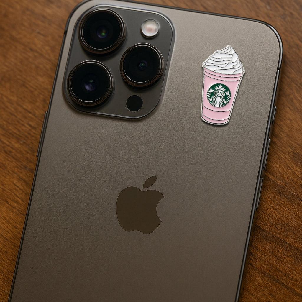 Starbucks Pink Drink Metal Sticker With 3M Sticky Backing - StickyPins