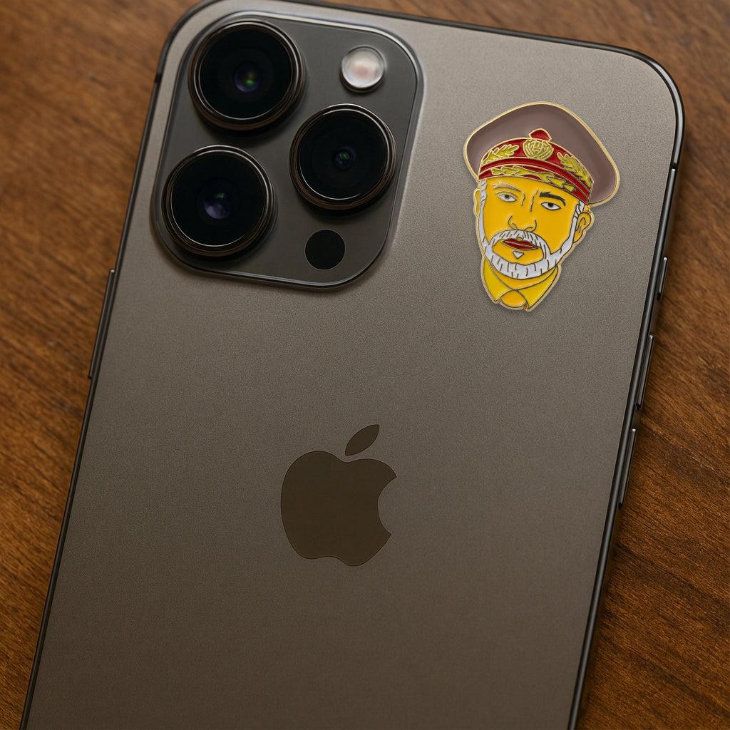 Sultan Qaboos Bin Said Metal Phone Sticker With 3M Sticky Backing - StickyPins