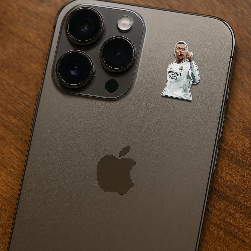 Kylian Mbappé Metal Sticker With 3M Sticky Backing - StickyPins