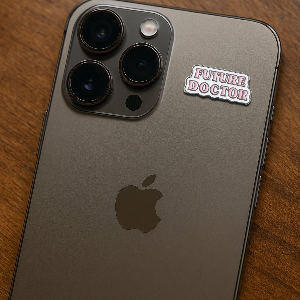 Future Doctor Metal Phone Sticker With 3M Sticky Backing - StickyPins