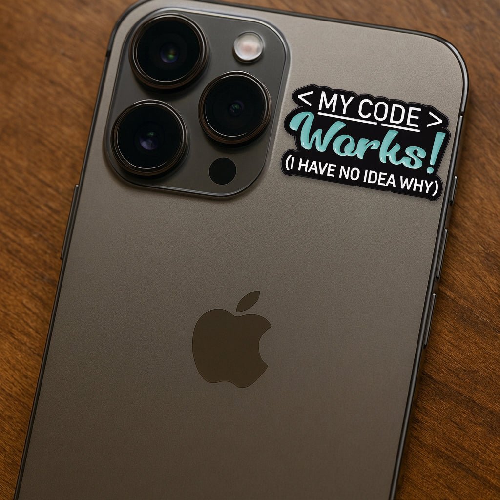 My Code Works Metal Phone Sticker with 3M Sticky Backing - StickyPins