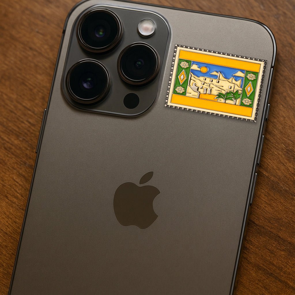 Diriyah At - Turaif Metal Phone Sticker With 3M Sticky Backing - StickyPins