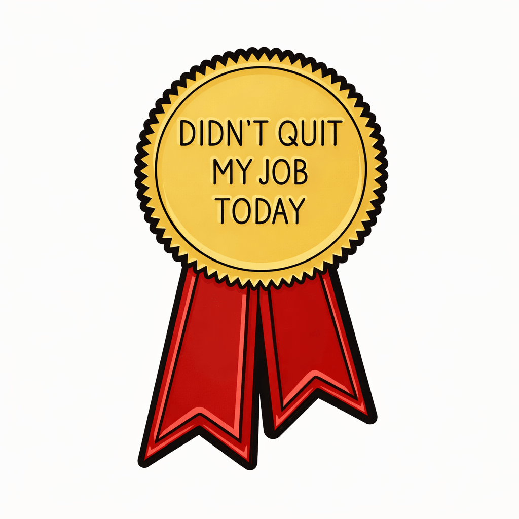 Didn't Quit My Job Today Metal Phone Stickers with 3M Sticky Backing - StickyPins