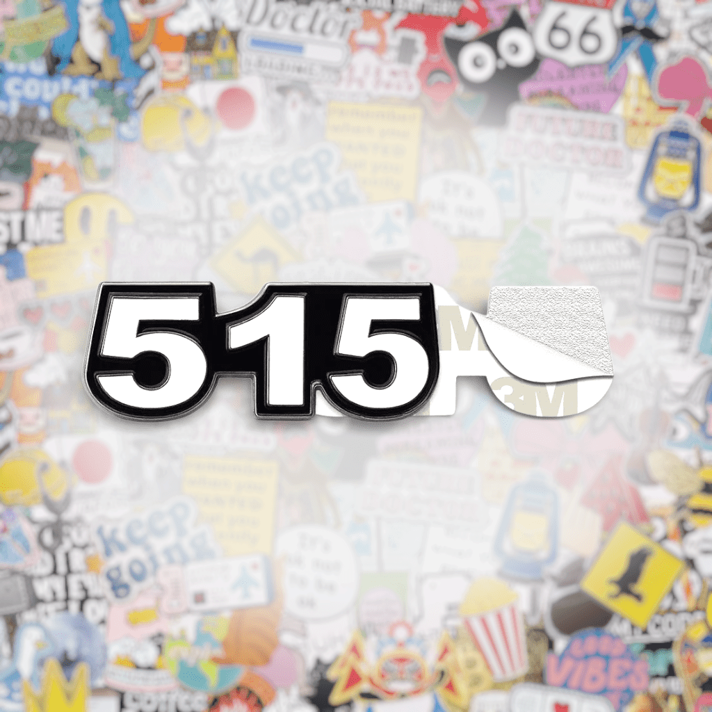 Saudi 515 Metal Phone Sticker Tribal Code With 3M Sticky Backing - StickyPins