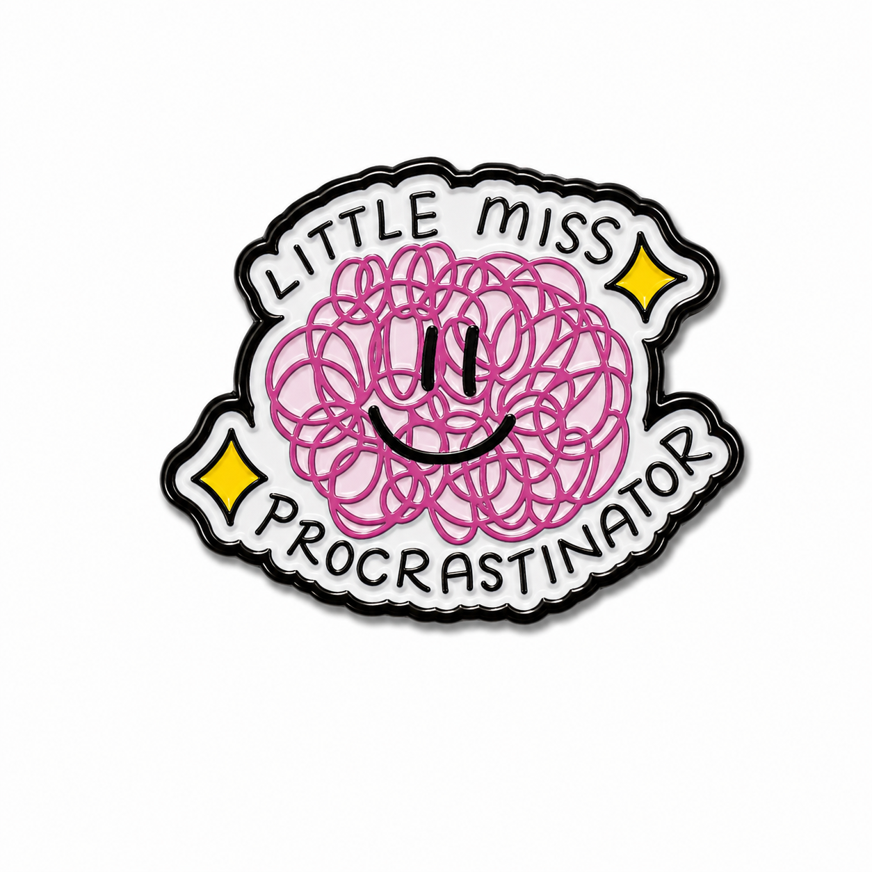 Little Miss Procrastinator Metal Phone Sticker with 3M Sticky Backing