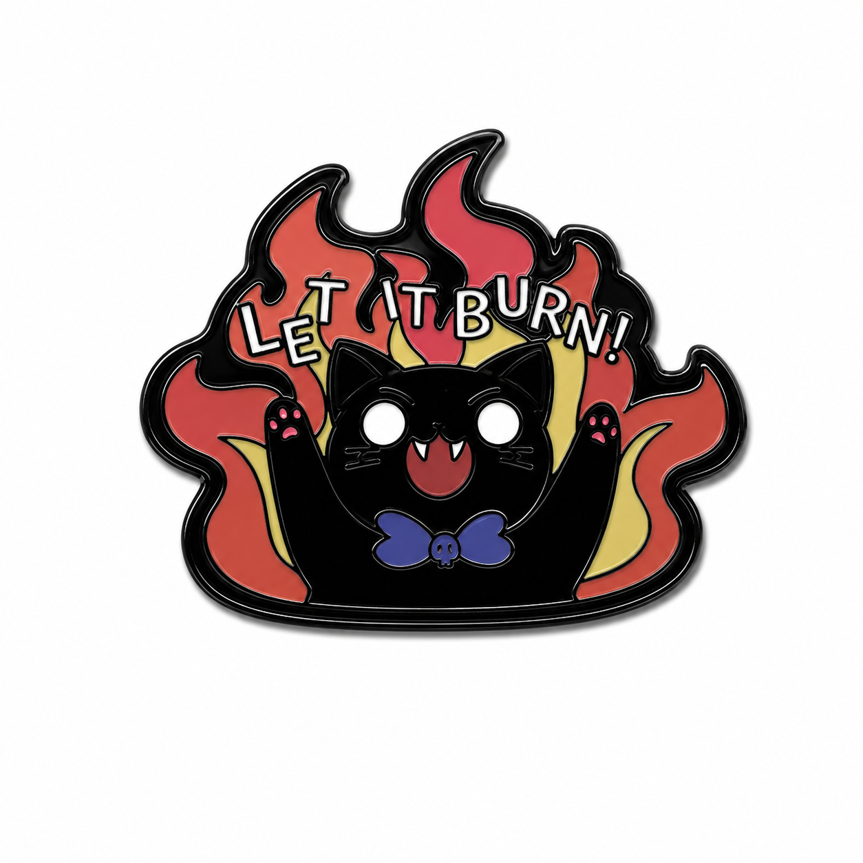 Let It Burn Metal Phone Sticker with 3M Sticky Backing