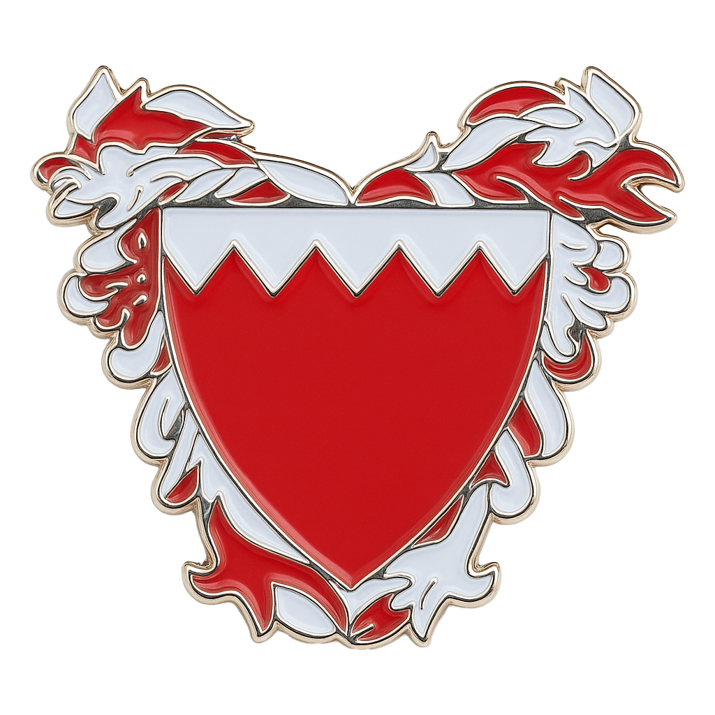 Bahrain Shield Metal Phone Sticker With 3M Sticky Backing