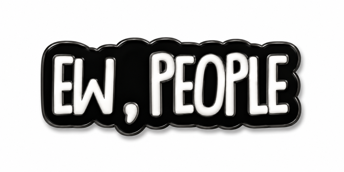 Ew, People Metal Phone Sticker with 3M Sticky Backing