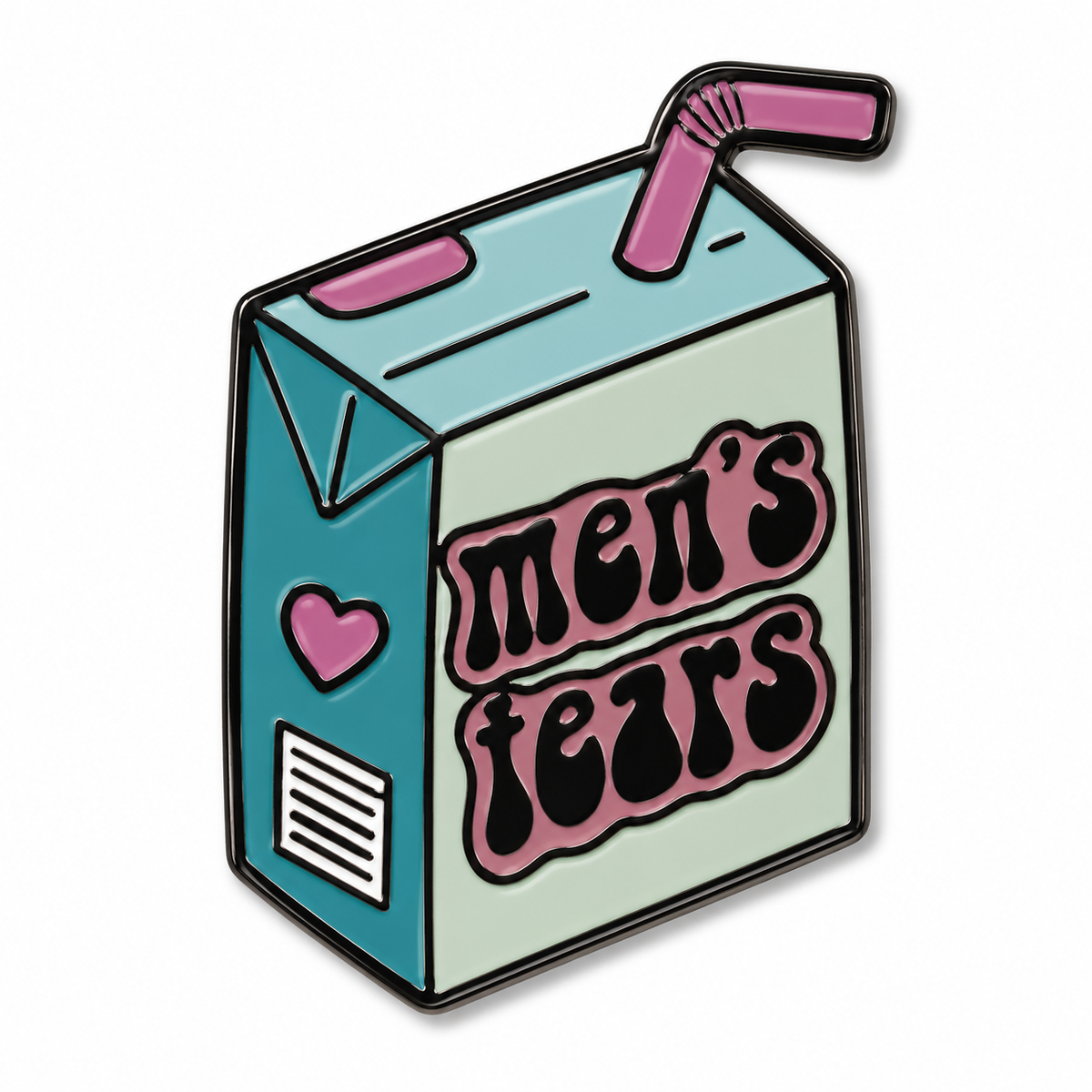 Men's Tears Juice Box Metal Phone Sticker with 3M Sticky Backing