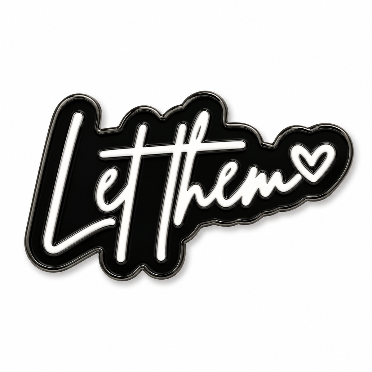 Let Them Metal Phone Stickers with 3M Sticky Backing