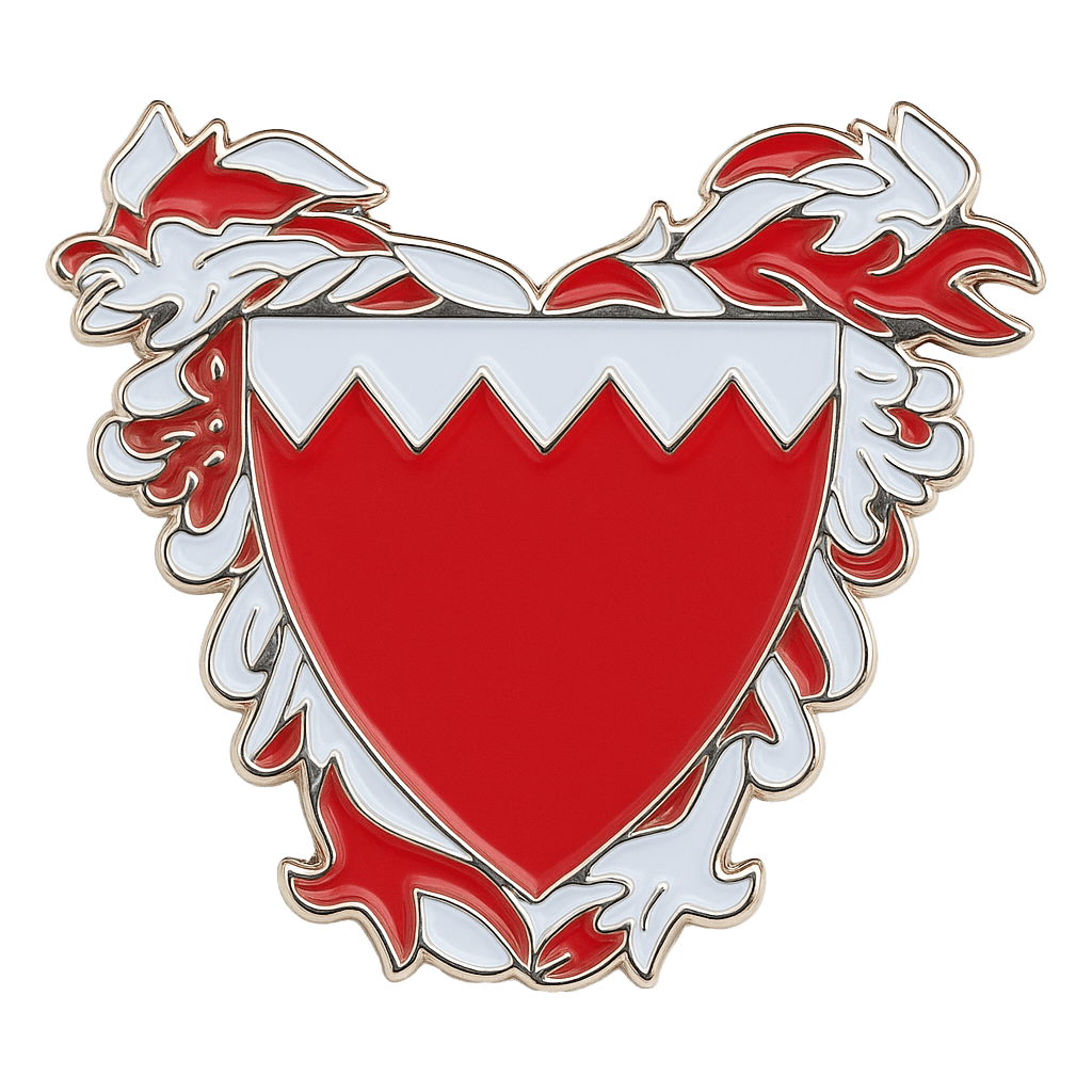 Bahrain Shield Metal Phone Sticker With 3M Sticky Backing - StickyPins