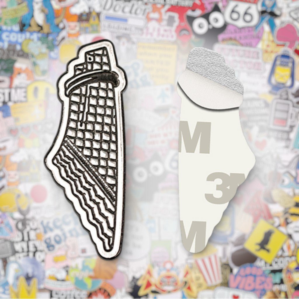 Palestine Keffiyeh Metal Phone Sticker with 3M Sticky Backing - StickyPins