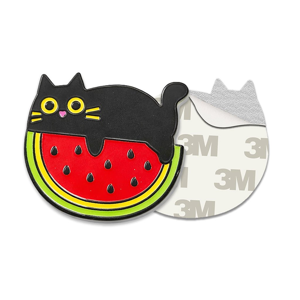Palestine Watermelon Cat Metal Phone Sticker with 3M Sticky Backing - StickyPins