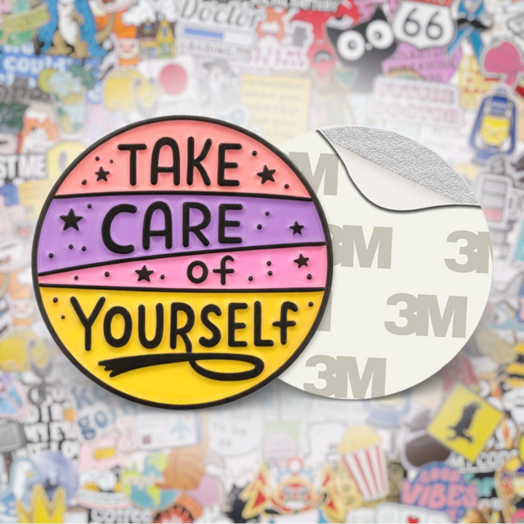 Take Care Of Yourself Metal Phone Sticker with 3M Sticky Backing - StickyPins