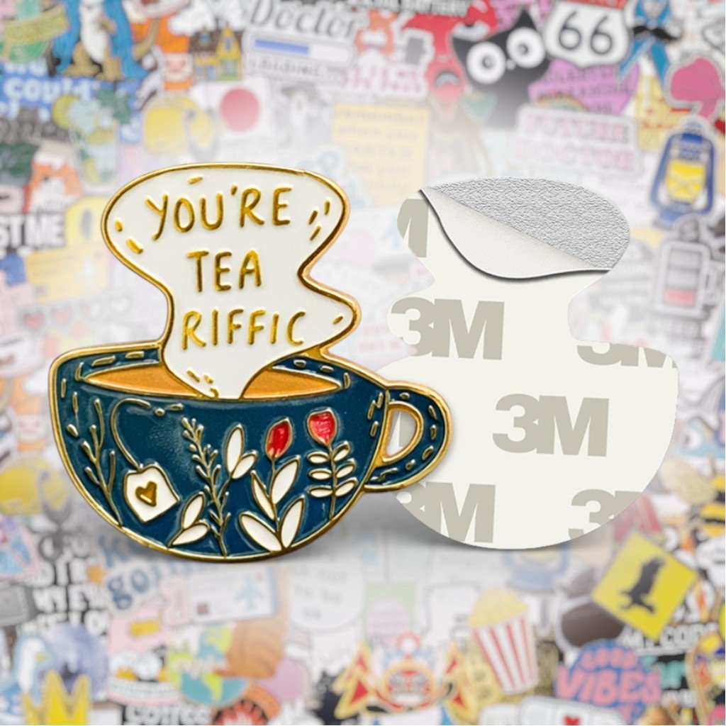 You're Tea - Riffic Metal Phone Sticker with 3M Sticky Backing - StickyPins