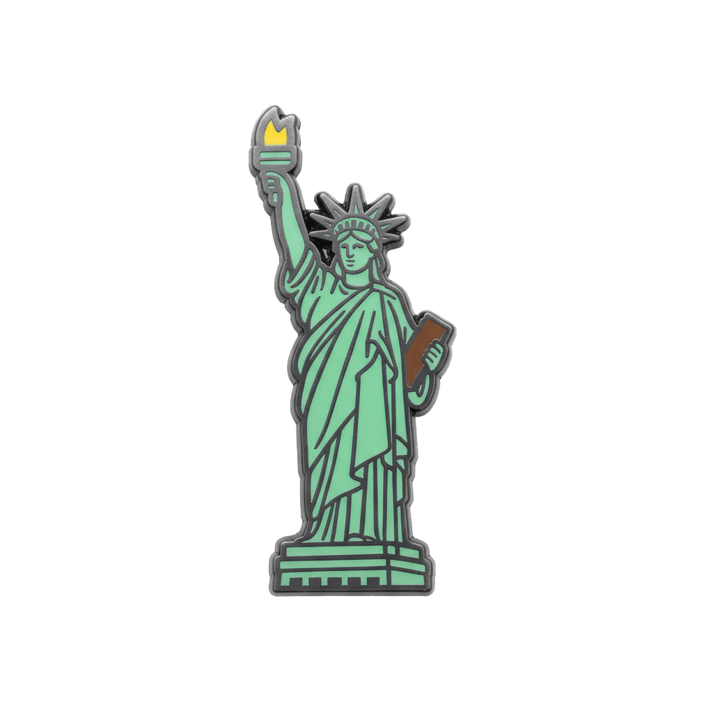 Statue of Liberty Metal Phone Sticker with 3M Sticky Backing - StickyPins