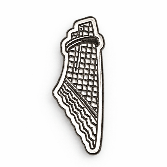 Palestine Keffiyeh Metal Phone Sticker with 3M Sticky Backing - StickyPins