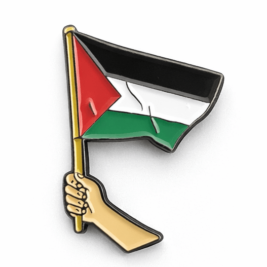 Palestine Waving Flag Metal Phone Sticker with 3M Sticky Backing - StickyPins