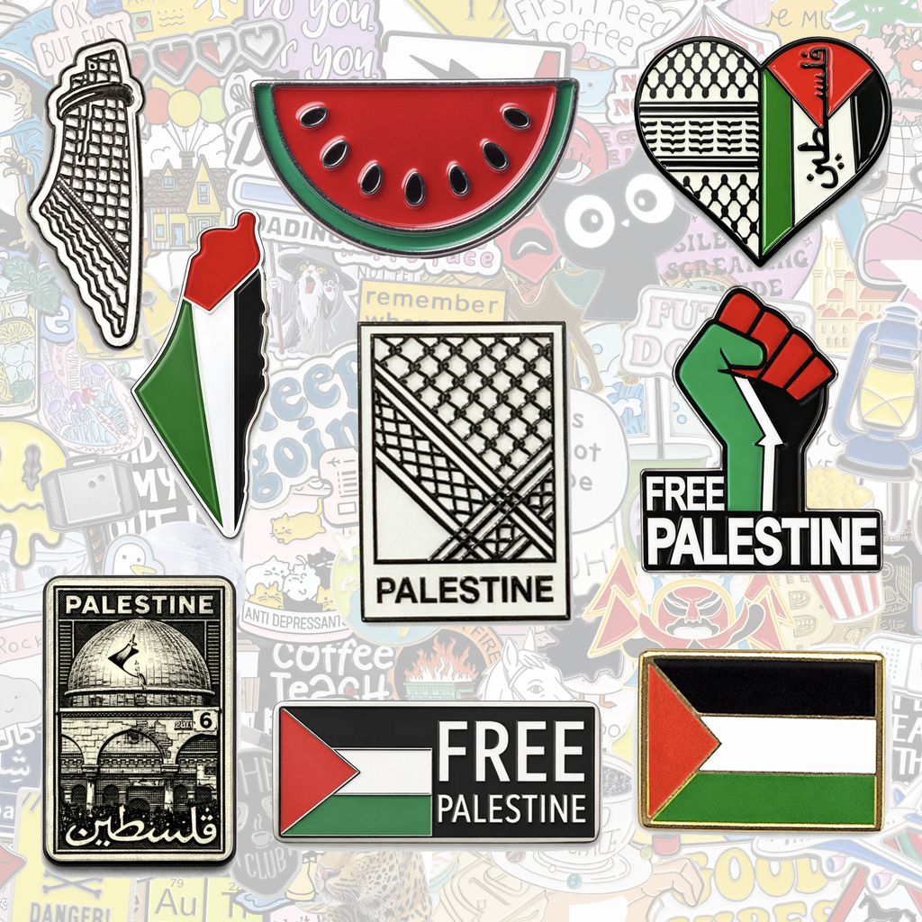 Palestine Metal Phone Stickers With 3M Sticky Backing