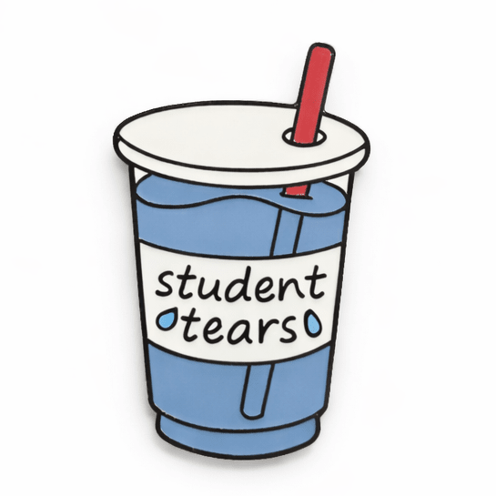 Student Tears Metal Phone Stickers with 3M Sticky Backing - StickyPins