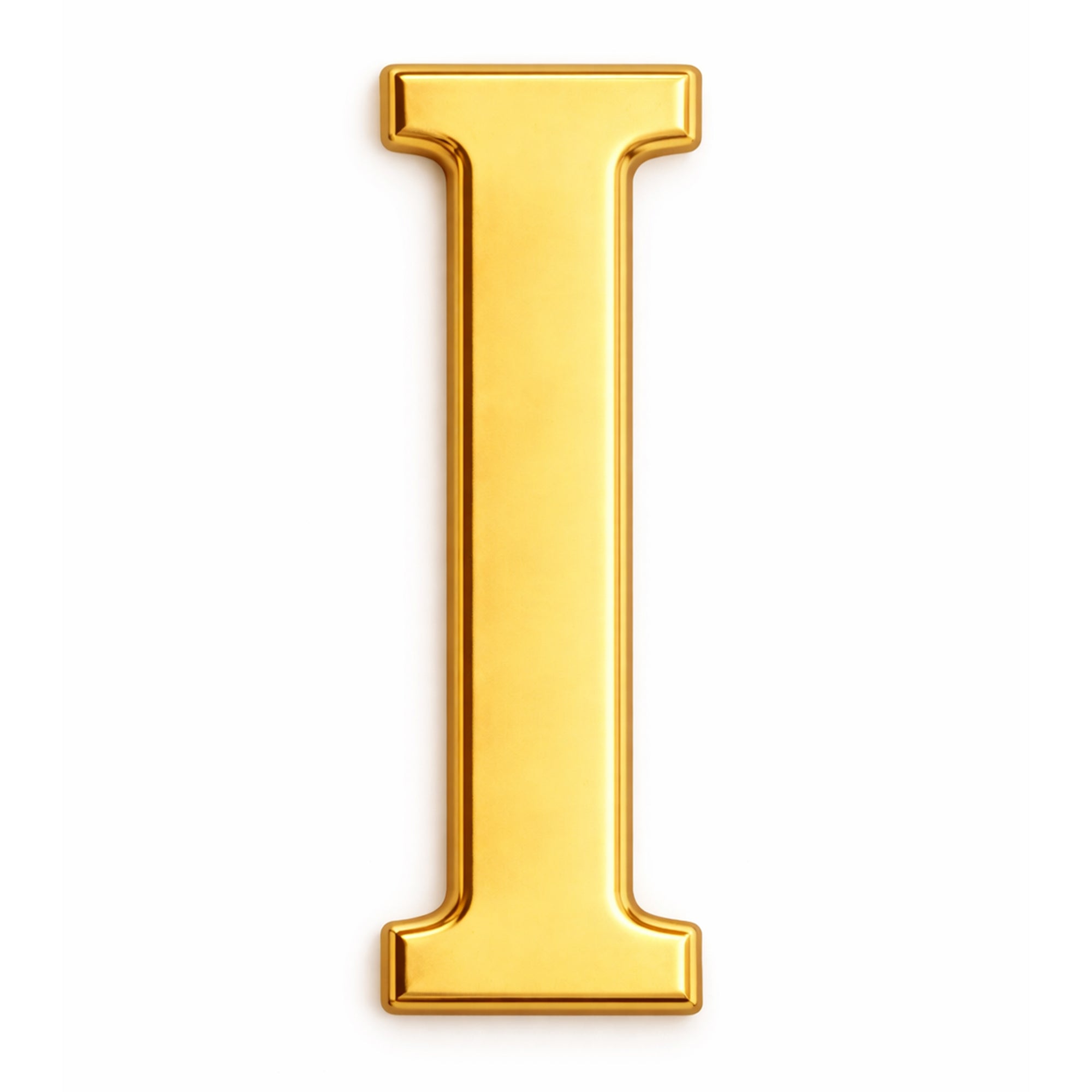 Gold Letter I Metal Phone Sticker With 3M Sticky Backing - StickyPins