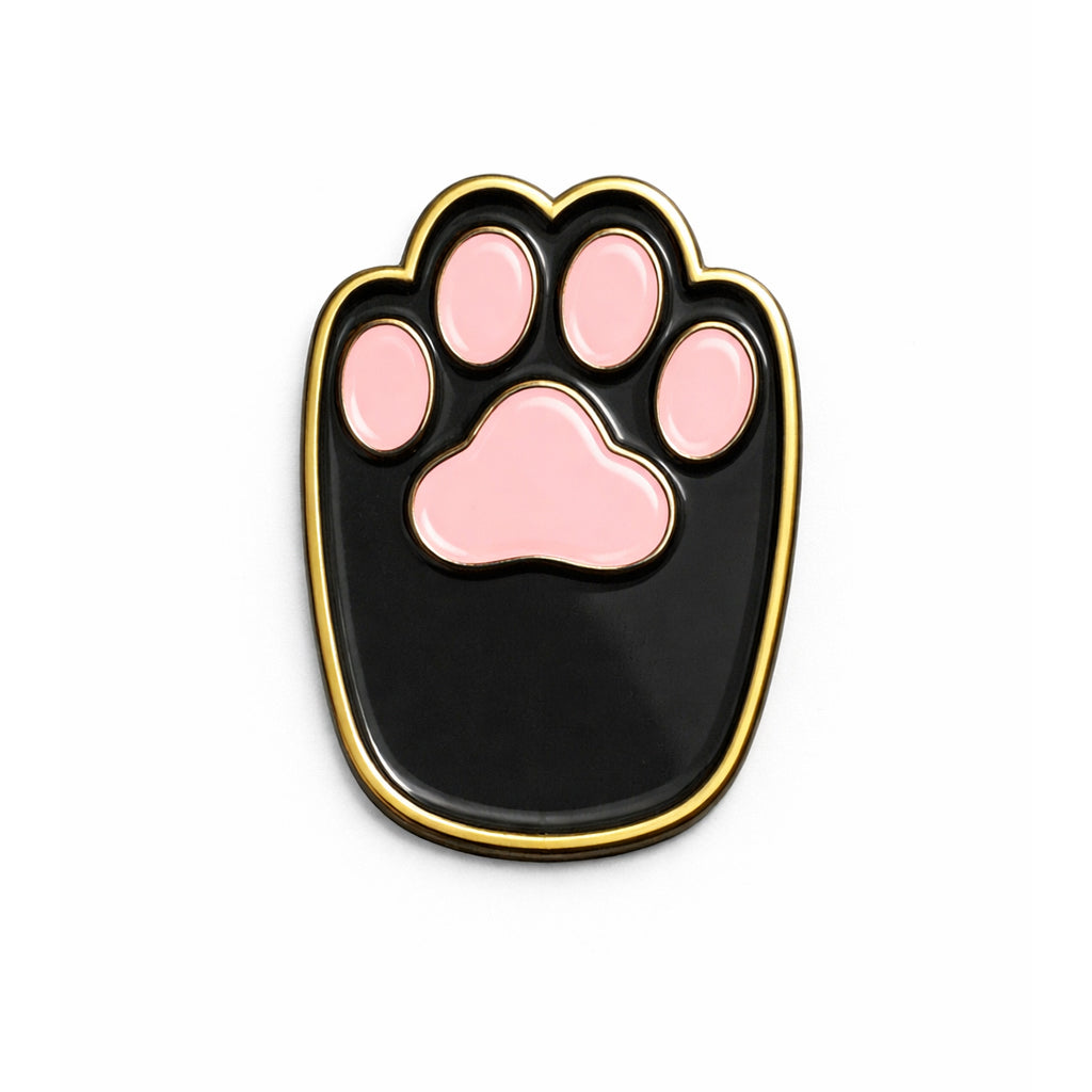 Black Cat Paw Metal Phone Sticker With 3M Sticky Backing