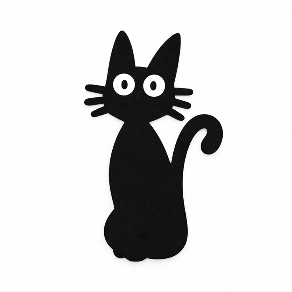 Cute Black Cat Metal Phone Sticker With 3M Sticky Backing