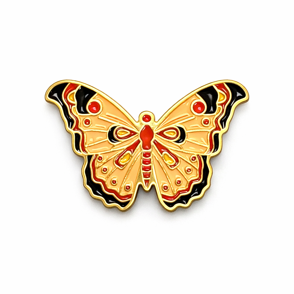 Butterfly Metal Phone Sticker With 3M Sticky Backing