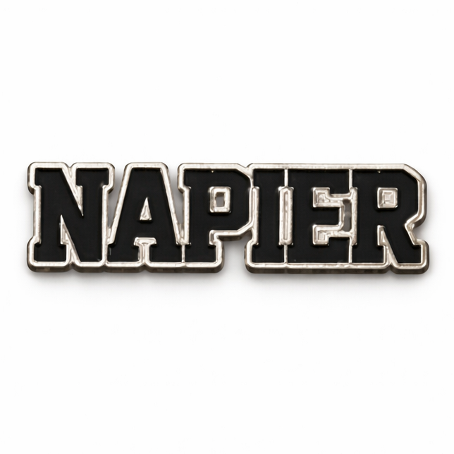 NAPIER ملصق هاتف معدني من جامعة إدنبرة نابير مع لاصق 3M