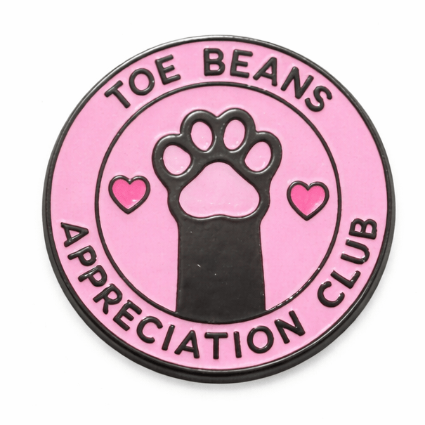 Toe Beans Appreciation Club Metal Phone Sticker with 3M Sticky Backing - StickyPins