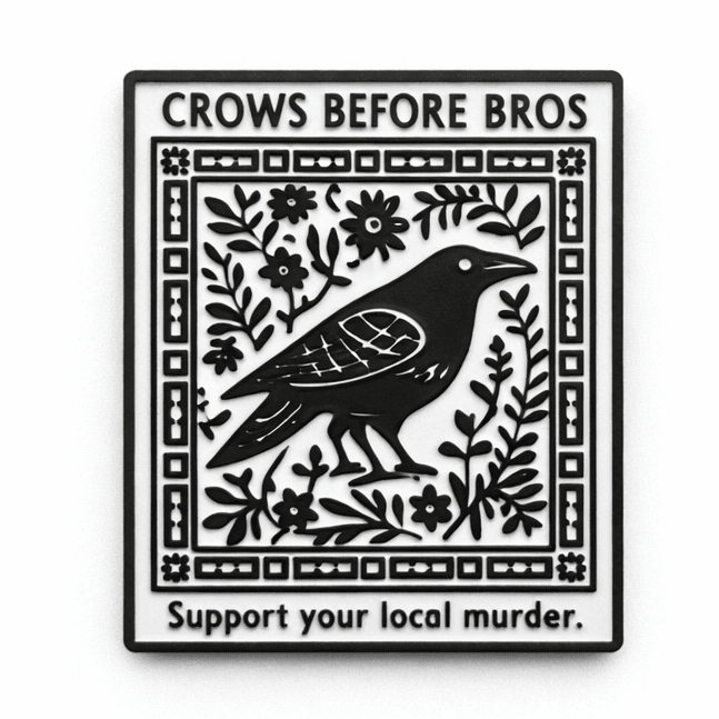 Crows Before Bros Metal Phone Sticker with 3M Sticky Backing - StickyPins