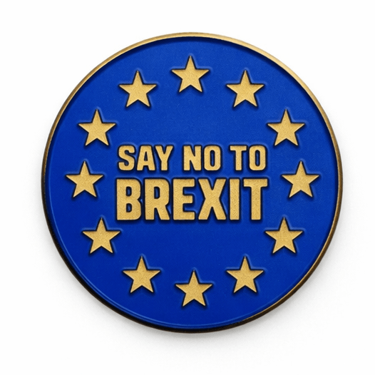 Say No to Brexit Metal Phone Sticker With 3M Sticky Backing - StickyPins