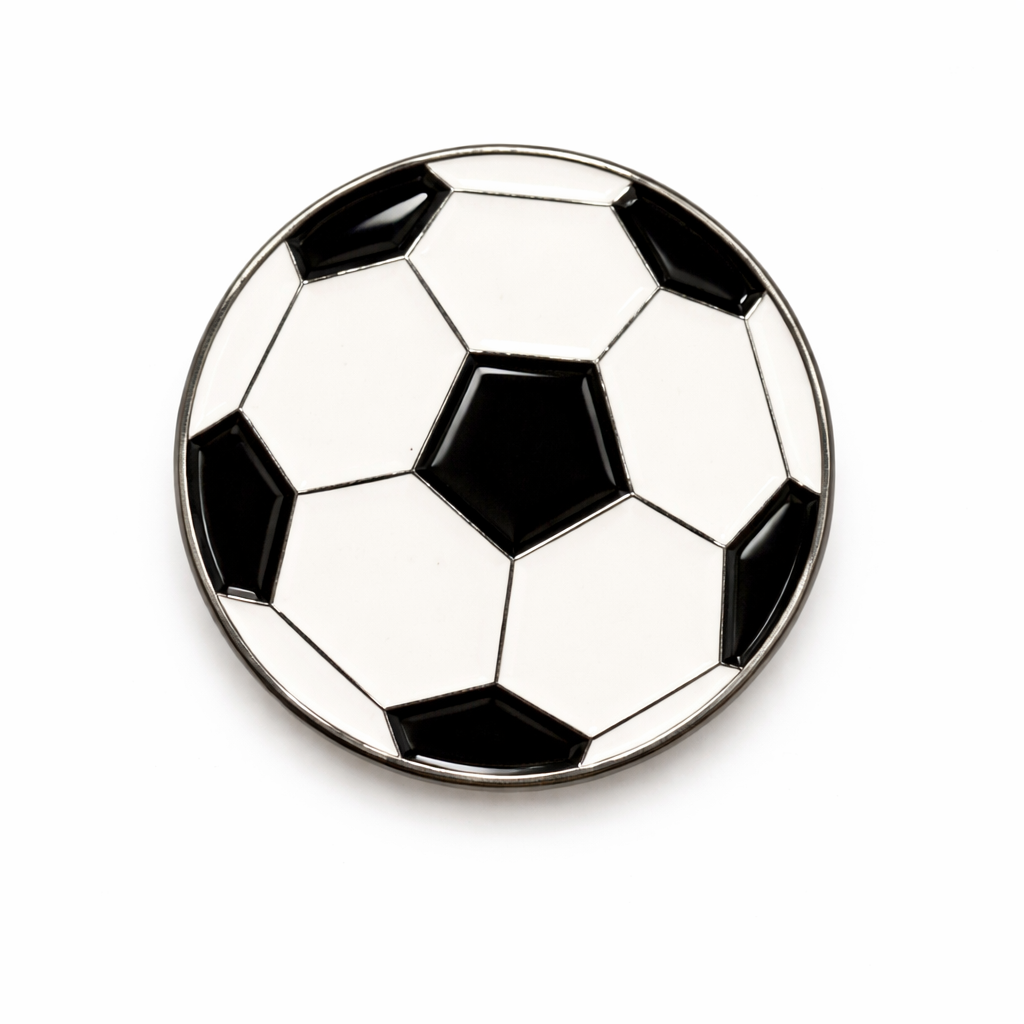 Football Soccer Ball Metal Phone Sticker With 3M Sticky Backing