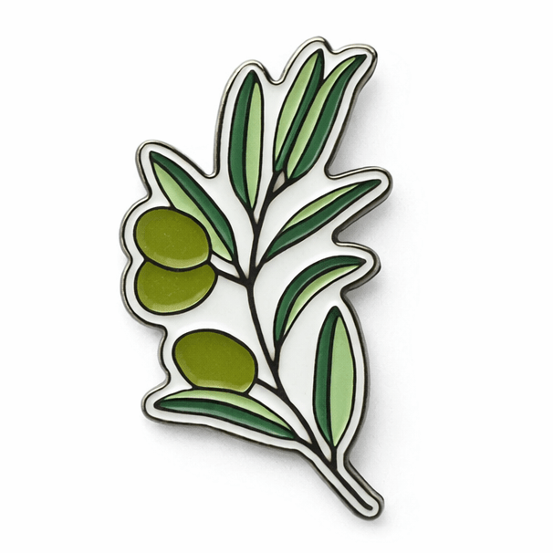 Olive Branch Metal Phone Sticker With 3M Sticky Backing - StickyPins