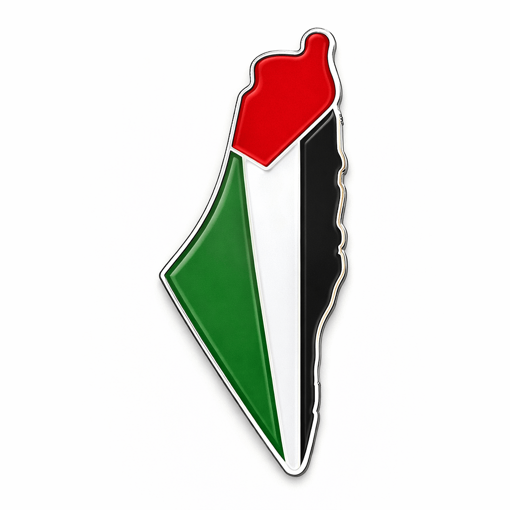 Palestine Map Metal Phone Sticker With 3M Sticky Backing - StickyPins