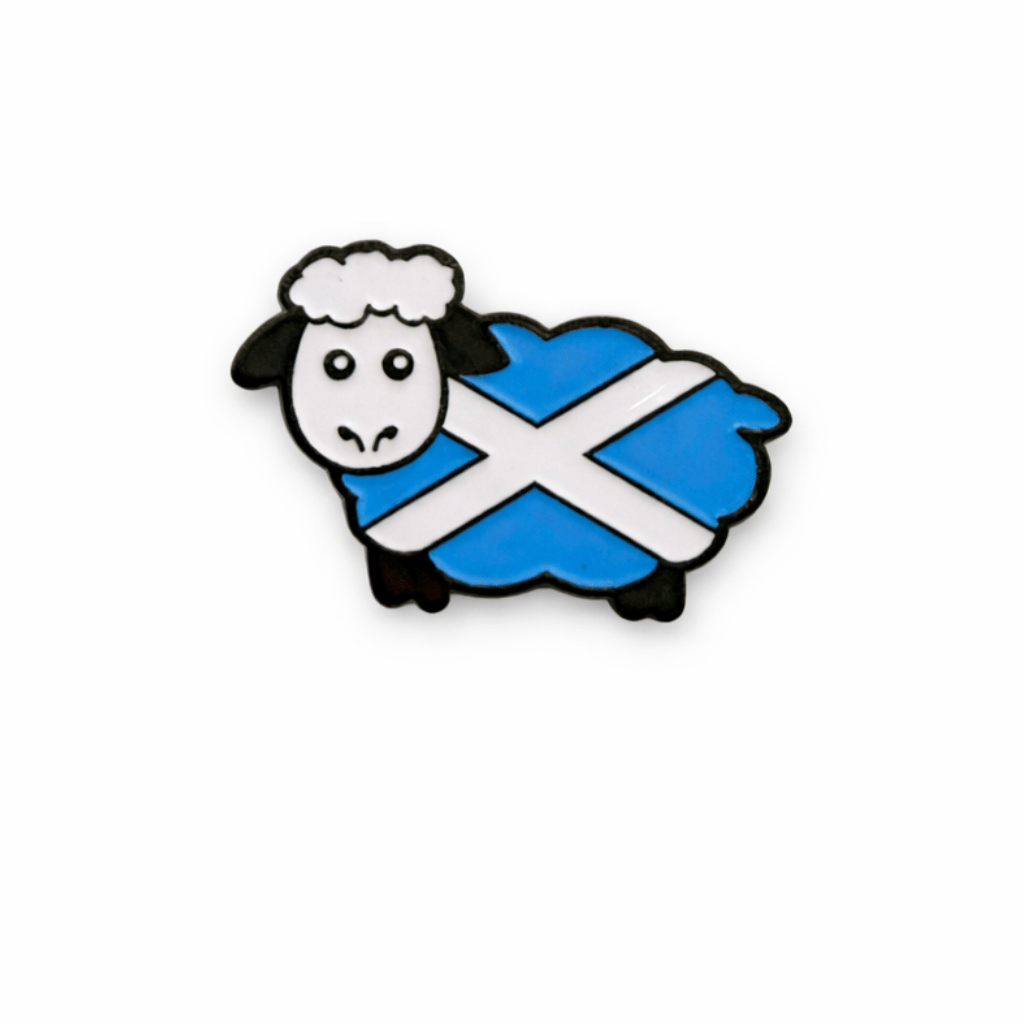 Scottish Saltire Sheep Metal Phone Sticker with 3M Sticky Backing - StickyPins
