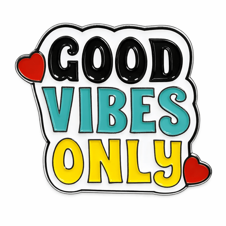 Good Vibes Only Metal Phone Sticker With 3M Sticky Backing - StickyPins