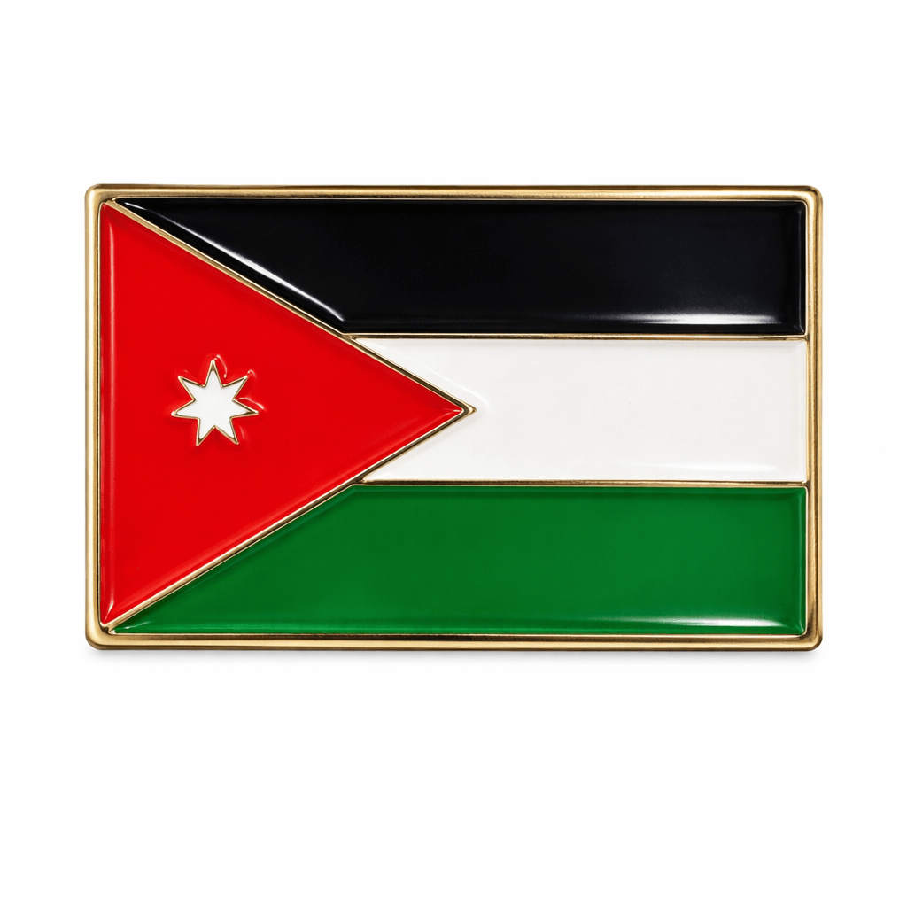 Jordan Flag Metal Phone Sticker With 3M Sticky Backing - StickyPins