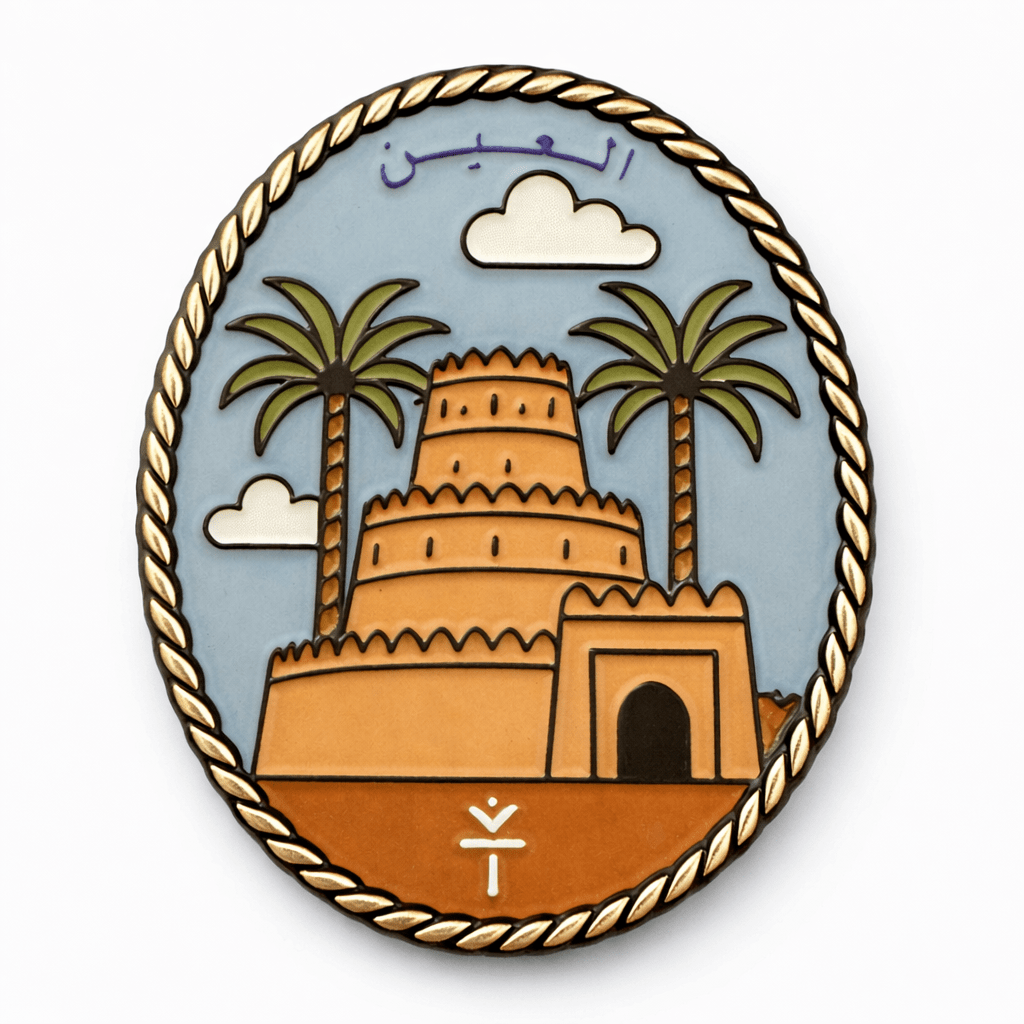 Al Ain Oasis Fort Metal Phone Sticker With 3M Sticky Backing - StickyPins