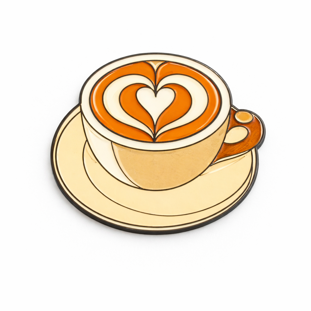 Coffee Metal Phone Stickers With 3M Sticky Backing