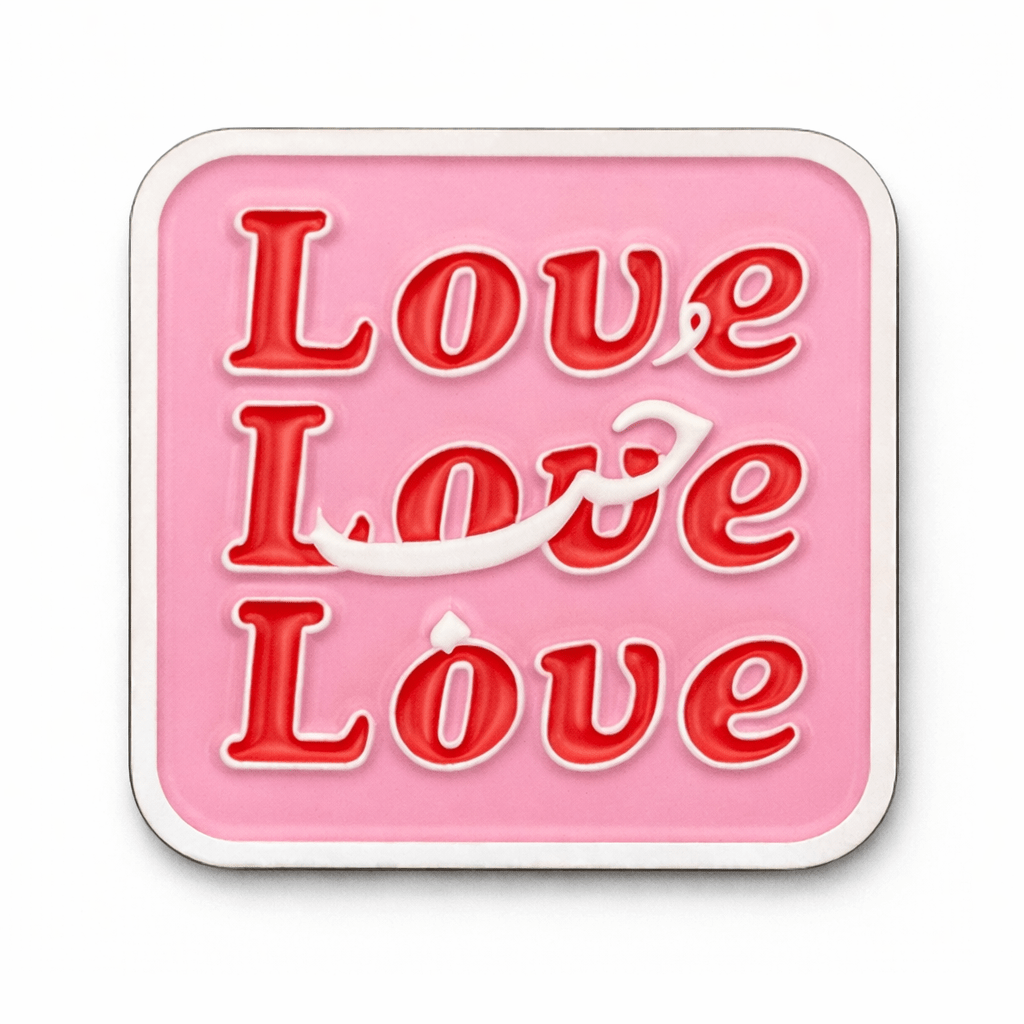 Love Love Love Arabic Metal Phone Sticker With 3M Sticky Backing - StickyPins