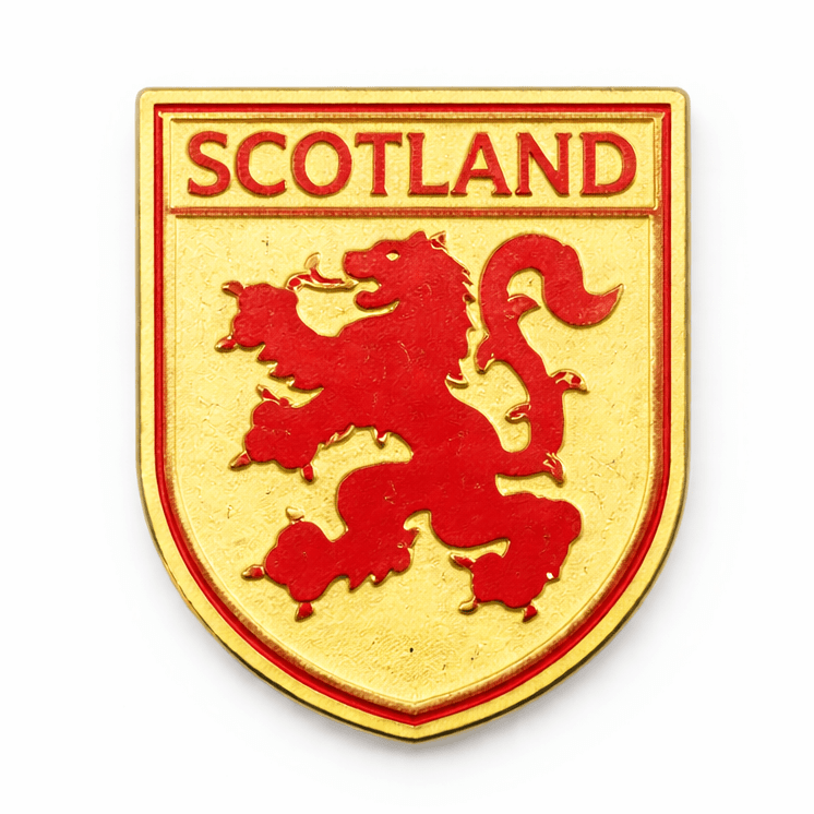 Lion Rampant Scotland Shield Metal Phone Sticker with 3M Sticky Back - StickyPins