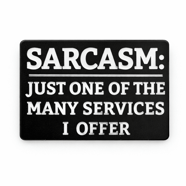Sarcasm Just One of the Many Services I Offer Metal Phone Sticker With 3M Sticky Backing - StickyPins