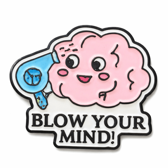 Blow Your Mind! Metal Phone Sticker with 3M Sticky Backing - StickyPins