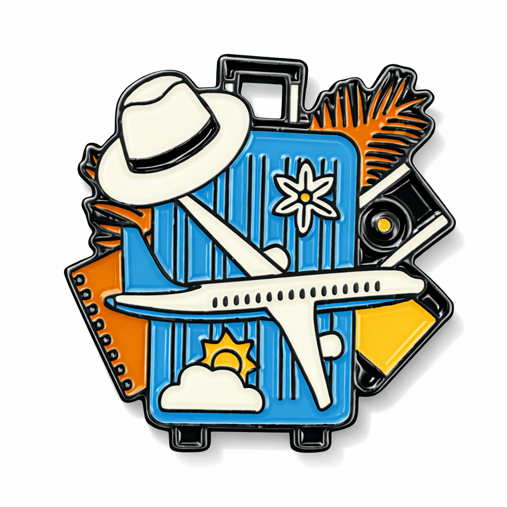 Travel Metal Phone Stickers With 3M Sticky Backing