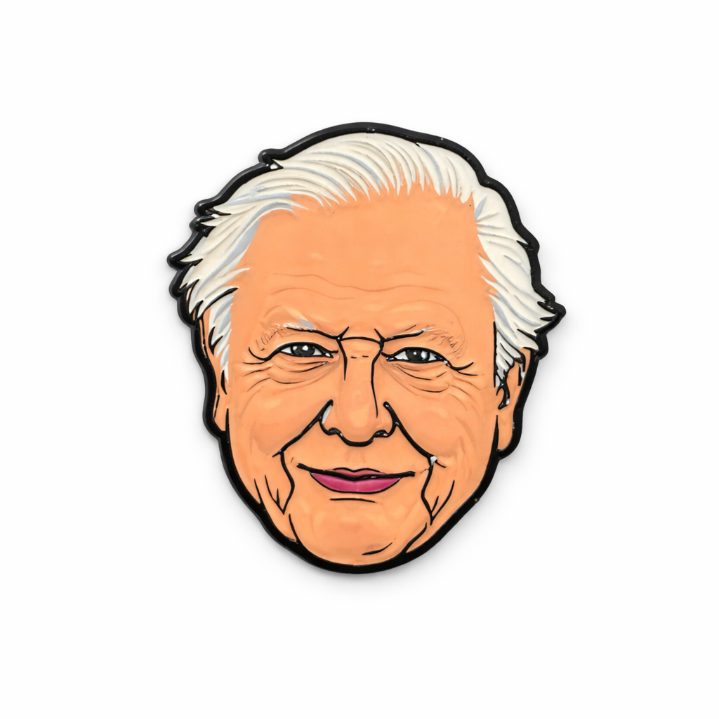 David Attenborough Metal Phone Sticker With 3M Sticky Backing