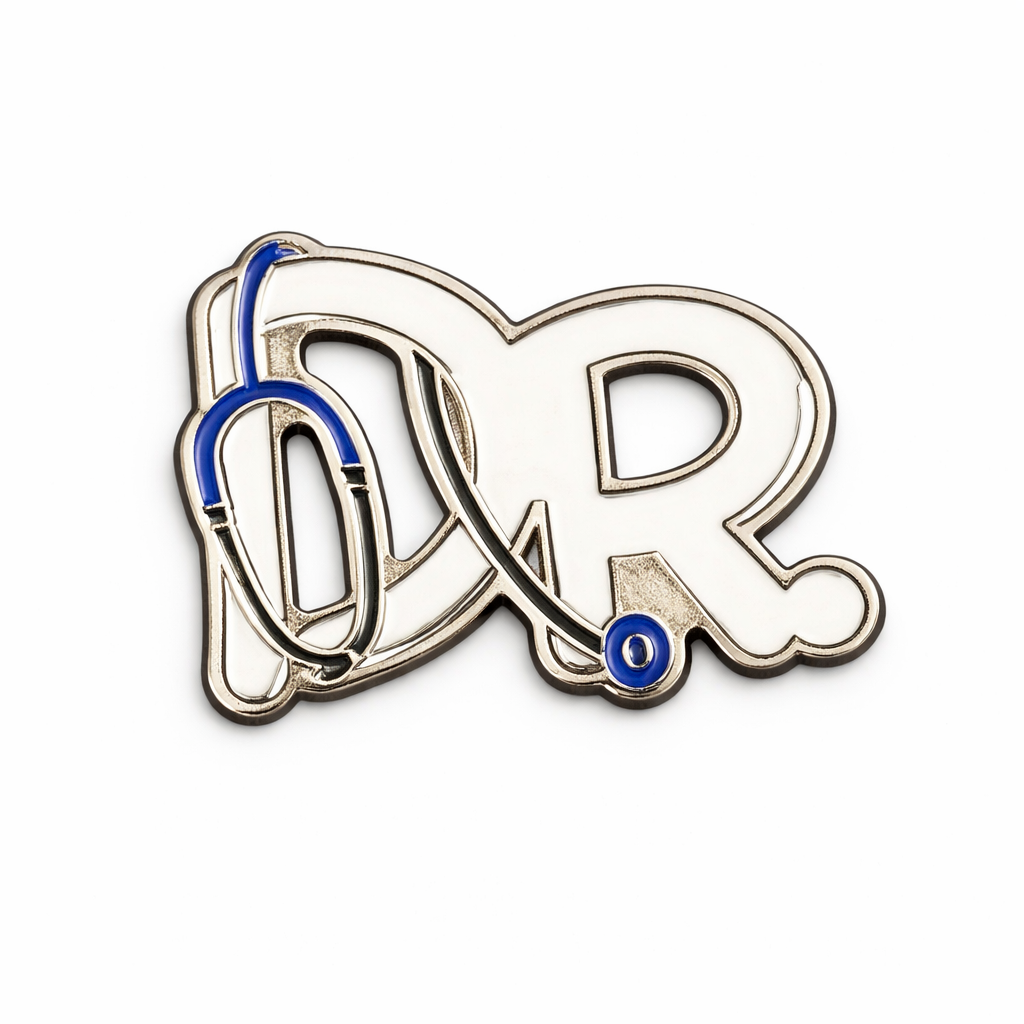 Dr. Stethoscope Metal Phone Sticker With 3M Sticky Backing